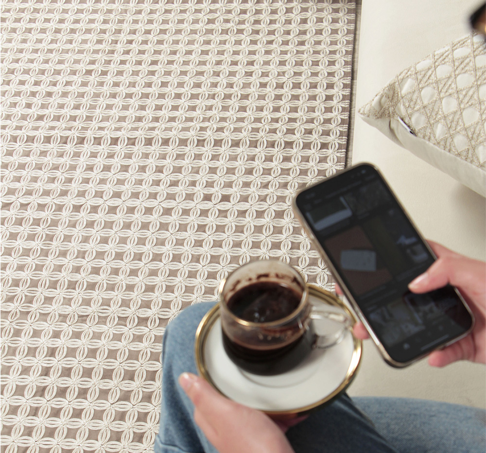 Détail tapis jasmin exposé